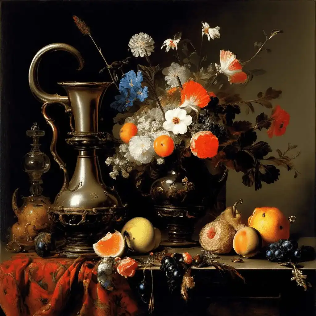 Still Life with Drinking-Horn (detail) – Willem Kalf